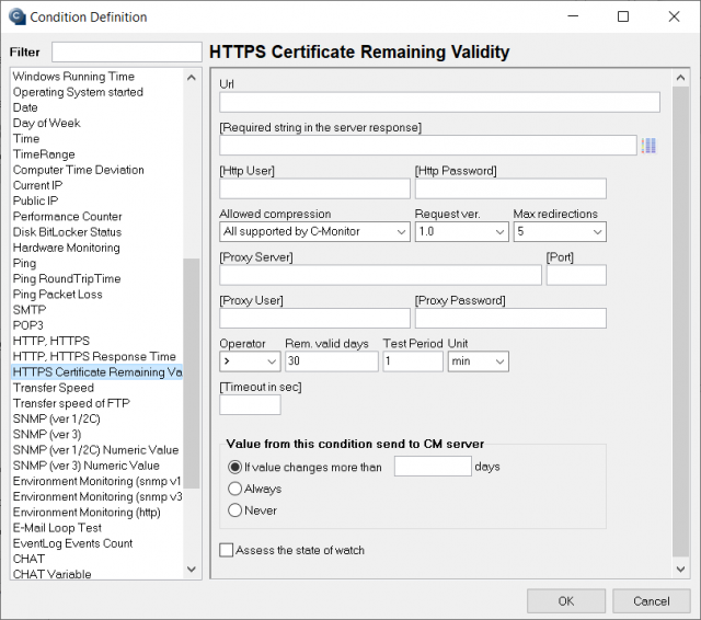 HTTPS Certificate Remaining Validity