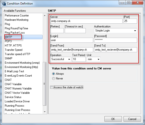 Obrázok: SMTP test