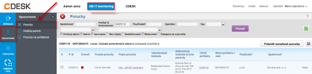 Poruchy SMART parametrov
